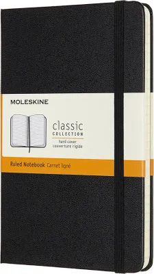 Блокнот Moleskine, Classic M, A5, в линейку, чёрный