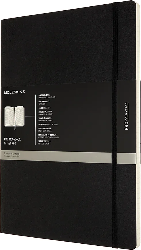 Блокнот Moleskine, Pro y, A4, в линейку, чёрный