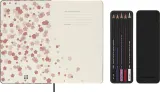 Блокнот Moleskine, Sakura L z zestawem kredek w pudelku prezentowym, A5, розовый — фото 2