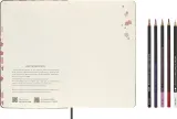 Блокнот Moleskine, Sakura L z zestawem kredek w pudelku prezentowym, A5, розовый — фото 5