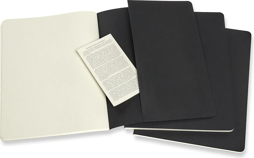 Набор блокнотов Moleskine, Cahier Journals XL, B5, в точку, 3 шт., чёрный