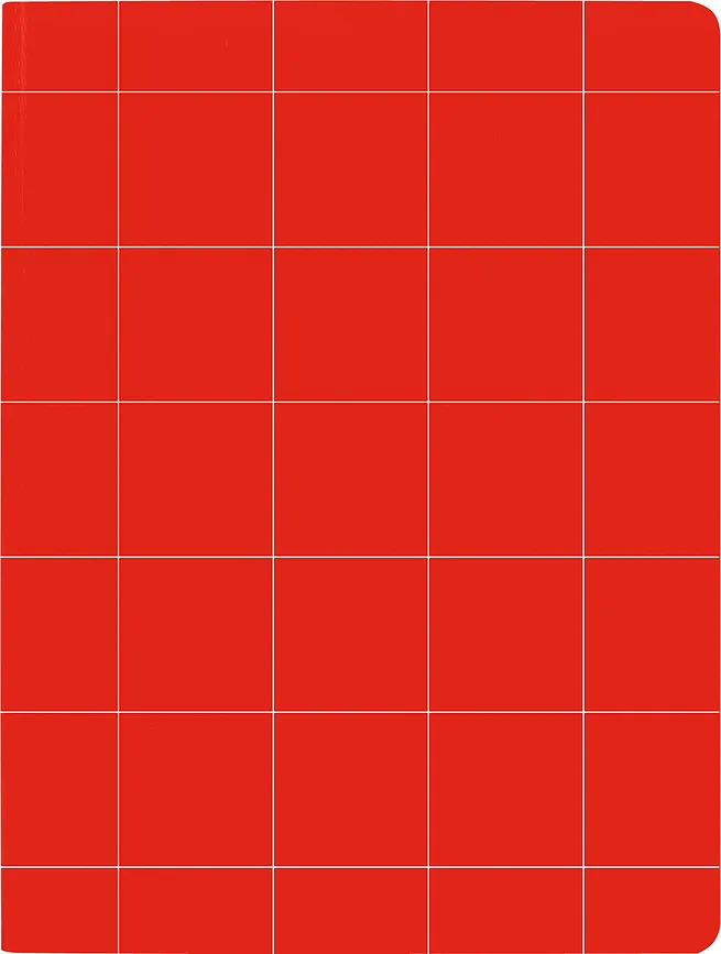 Блокнот Nuuna, Break The Grid L, A5, в клетку, красный