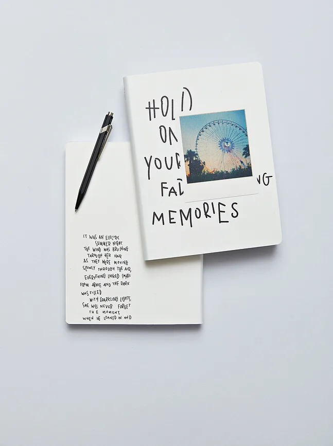 Блокнот Nuuna, Graphic Thermo Fading Memories L, A5, в точку, белый