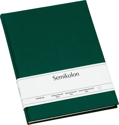 Блокнот Semikolon, Uni Classic, A4, в линейку, зелёный