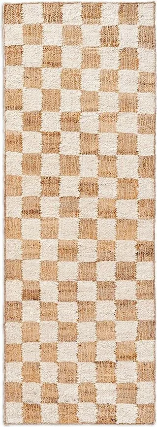 Ковёр Ferm Living Check, хлопок, 180 70 см, бежевый