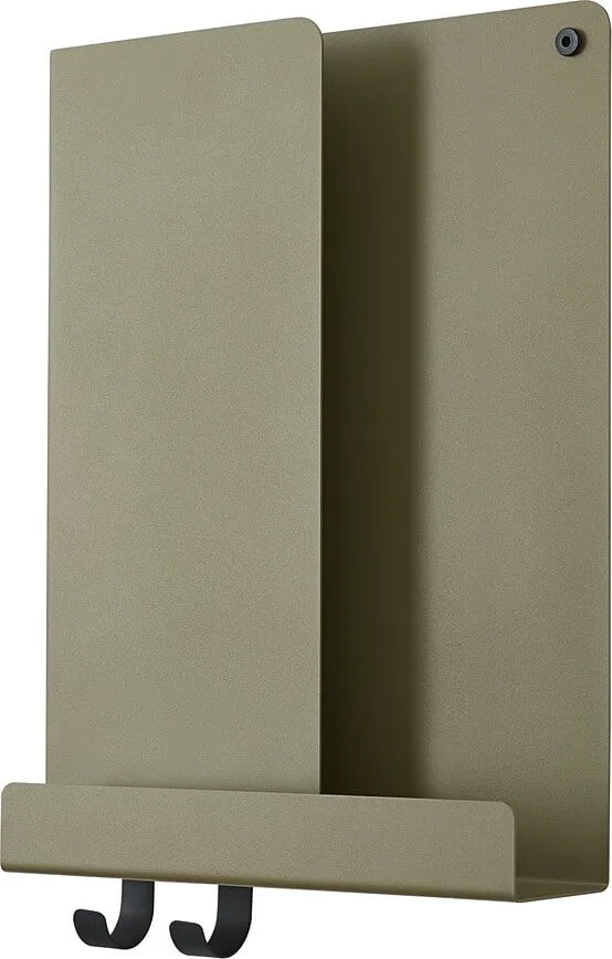 Полка настенная Muuto Folded, пластик, 8 см, зелёная
