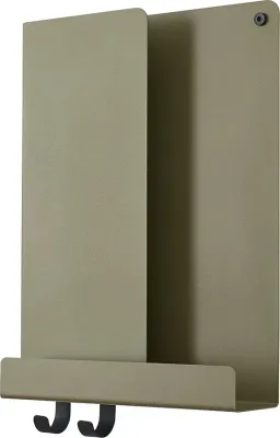 Полка настенная Muuto Folded, пластик, 8 см, зелёная