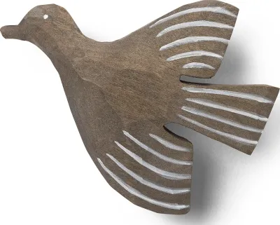Крючок для дома Ferm Living Bird, дерево, серый