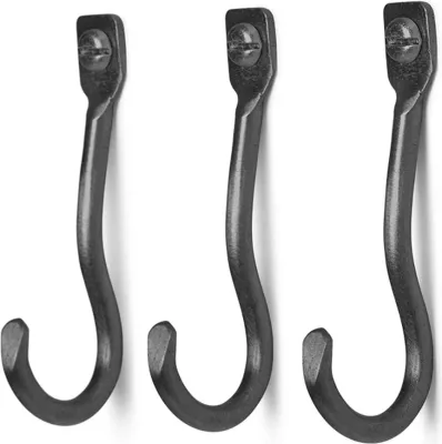 Крючок для дома Ferm Living Curvature, латунь, чёрный, на 3 крючка