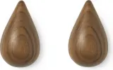 Крючок для дома Normann Copenhagen Dropit Walnut, дерево, на 2 крючка — фото 1