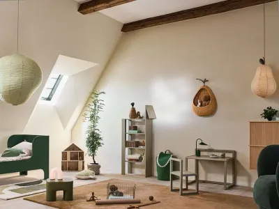 Абажур Ferm Living Pear, бумага, 37 см, бежевый