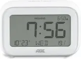 Настольные часы ADE z termometrem, пластик АБС, 3,8 11 см, белые — фото 1