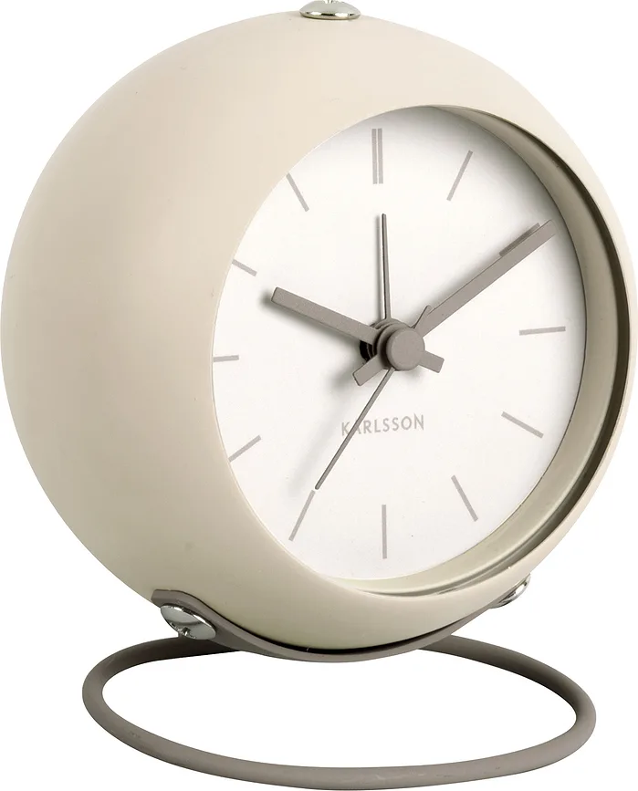 Настольные часы Karlsson Nirvana Globe, металл, 9,5 см, бежевые