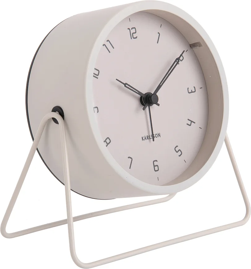 Настольные часы Karlsson Stark, металл, высота 13 см, серые