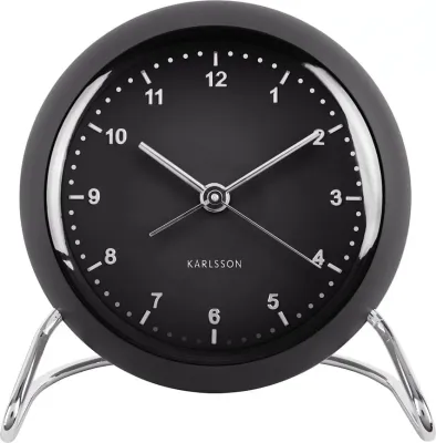 Настольные часы Karlsson Val, пластик АБС, 11 9 см, чёрные