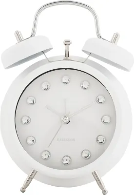 Настольные часы karlsson glam diamonds, металл, высота , белые · арт. fabr KA6018WH