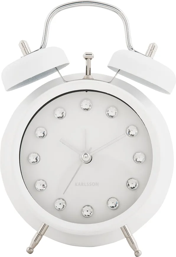 Настольные часы karlsson glam diamonds, металл, высота , белые · арт. fabr KA6019WH