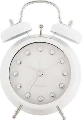 Настольные часы karlsson glam diamonds, металл, высота , белые · арт. fabr KA6019WH