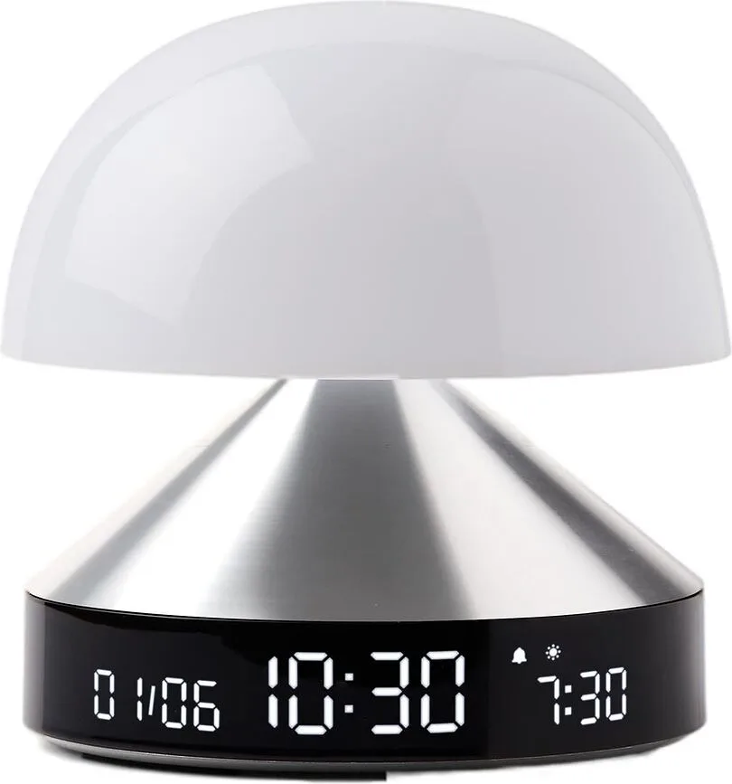 Настольные часы Lexon Mina Sunrise, пластик АБС, 11 см, серебристые