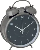 Настольные часы NeXtime Wake Up, металл, 23 см, чёрные — фото 1