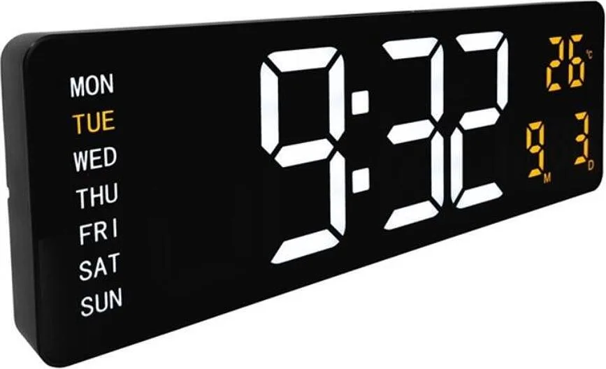 Настольные часы NeXtime i Super Digi scienny, пластик АБС, 3,2 39 см, чёрные