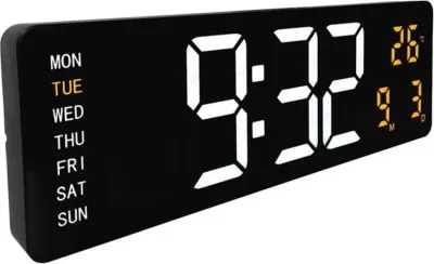 Настольные часы NeXtime i Super Digi scienny, пластик АБС, 3,2 39 см, чёрные