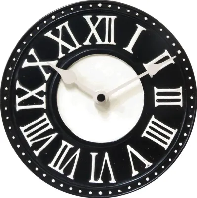 Настольные часы NeXtime London, пластик, 16,5 см, чёрные