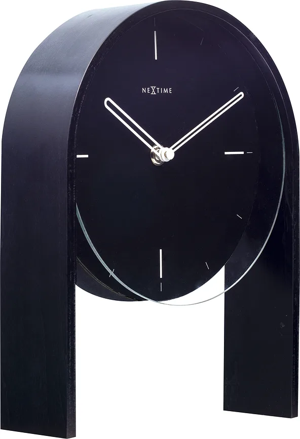 Настольные часы NeXtime Noa Table, дерево, 21 27 см, чёрные