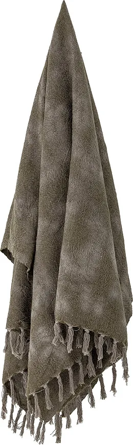 Плед Bloomingville Ginger, хлопок, 125 150 см, зелёный