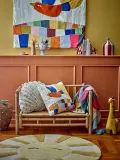 Плед в стиле пэчворк Bloomingville Colorine, хлопок, 130 160 см, разноцветный — фото 2