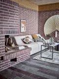 Плед двусторонний Bloomingville Alk, хлопок, 130 160 см, зелёный — фото 2