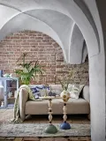 Плед двусторонний Bloomingville Velva, хлопок, 130 160 см, зелёный — фото 3
