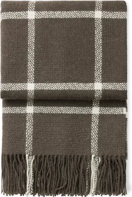 Плед Elvang Tartan, полиэстер, 130 190 см, коричневый