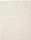 Плед вязаный Essenza Knitted Ajour, хлопок, 130 170 см, белый — фото 1