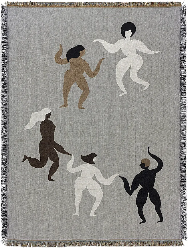 Плед Ferm Living Tapestry, хлопок, 120 170 см, серый