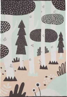 Плед S dahl Magic Forest, хлопок, 100 150 см, розовый