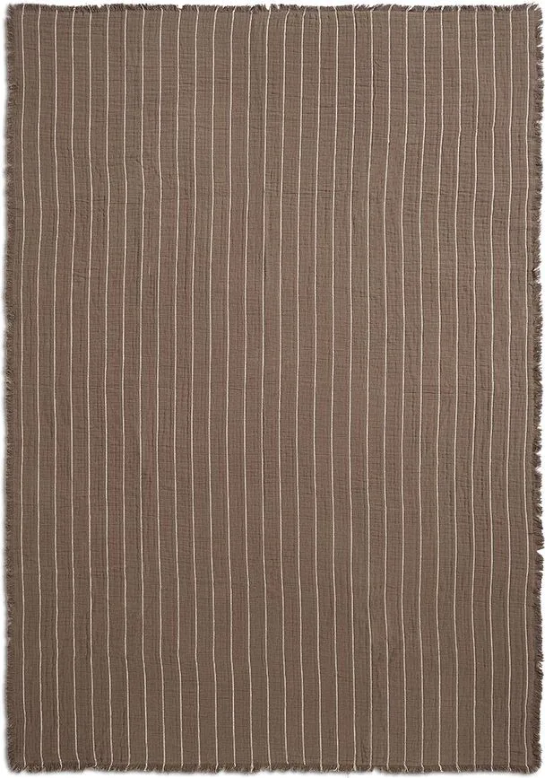 Покрывало ferm living aires, хлопок, 160 , коричневый · арт. fabr 1104269842