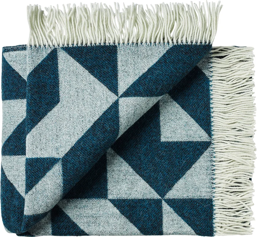 Покрывало Silkeborg Uldspinderi Twist a Twill, шерсть, 130 190 см, зелёный