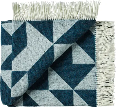 Покрывало Silkeborg Uldspinderi Twist a Twill, шерсть, 130 190 см, зелёный