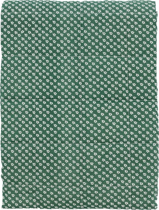 Покрывало стёганое S dahl Koldra Forget Me Not, хлопок, 130 170 см, зелёный