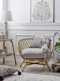 Декоративная подушка Bloomingville, Fibi, 60 60 см, хлопок, фиолетовая — фото 1