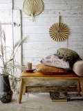 Декоративная подушка Bloomingville, Katrin, 55 55 см, хлопок, коричневая — фото 1