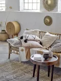 Декоративная подушка Bloomingville, Leva, 45 45 см, хлопок, бежевая — фото 3