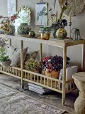 Декоративная подушка Bloomingville, Nicolina, 45 45 см, хлопок, зелёная — фото 2