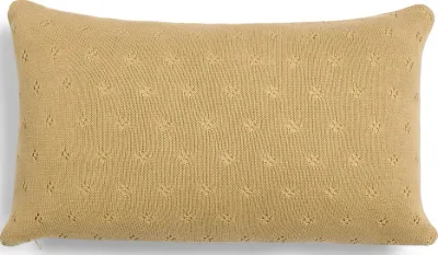 Декоративная подушка Essenza, Knitted Ajour, 30 50 см, хлопок, жёлтая