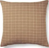 Декоративная подушка Ferm Living, Brown Check, 50 50 см, хлопок, коричневая — фото 1