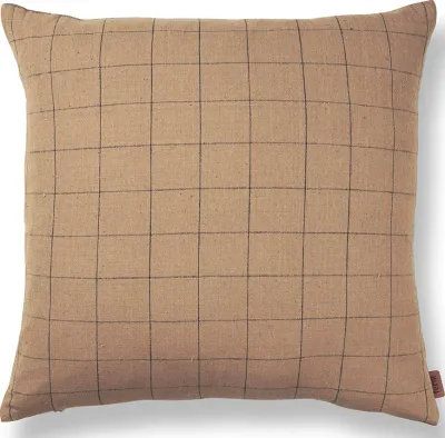 Декоративная подушка Ferm Living, Brown Grid, 50 50 см, хлопок, коричневая