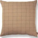 Декоративная подушка Ferm Living, Brown Grid, 50 50 см, хлопок, коричневая — фото 1