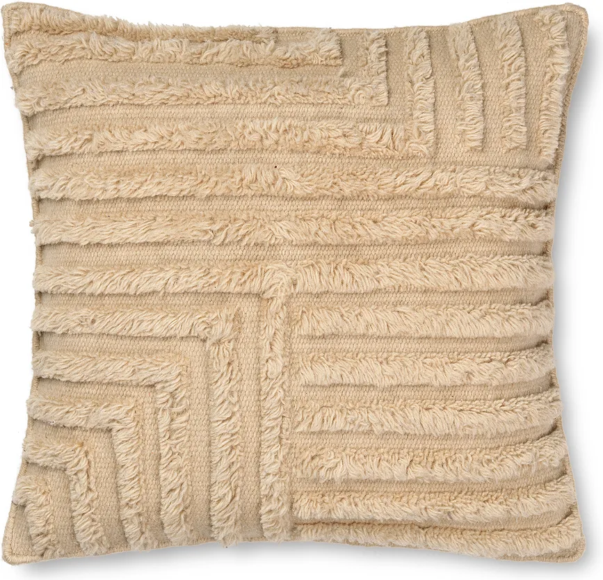 Декоративная подушка Ferm Living, Crease Wool welniana, 50 50 см, шерсть, бежевая