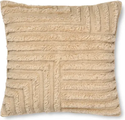 Декоративная подушка Ferm Living, Crease Wool welniana, 50 50 см, шерсть, бежевая